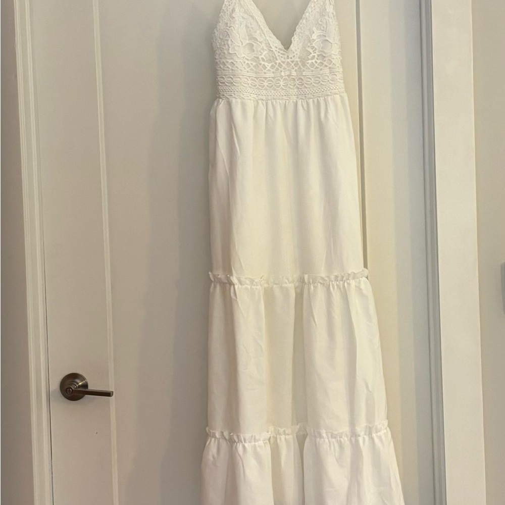 Say What? Cream Midi dress. - Picture 1 of 7